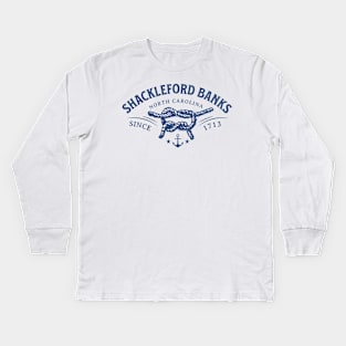 Shackleford Banks, NC Beach Knot Summer Vacation Kids Long Sleeve T-Shirt